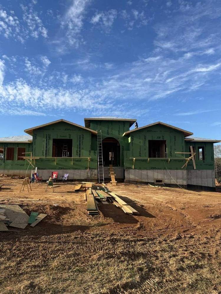 Home framed and sheathed