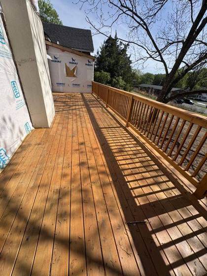 New porch railing and deck boards