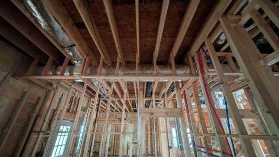 Roof framing from inside