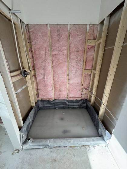Insulation in the framed walls