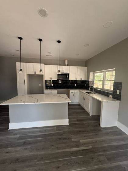 The finished kitchen in the same space