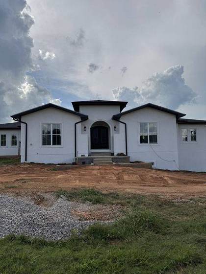 Front of the finished exterior