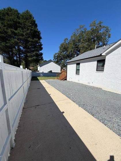 Driveway and new privacy fence
