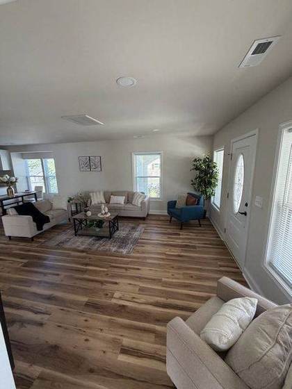 Living room with new windows