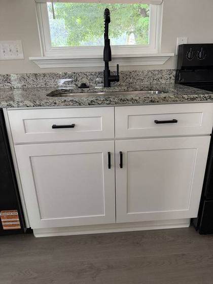 Cabinet and granite counter detail