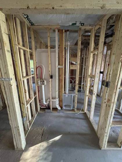 Plumbing and electrical rough-in