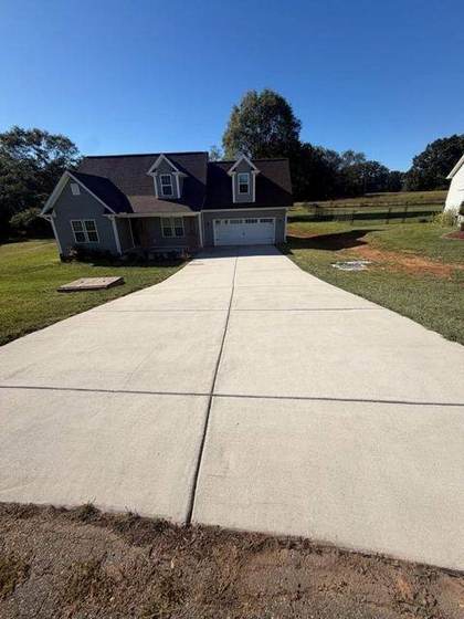 Concrete driveway