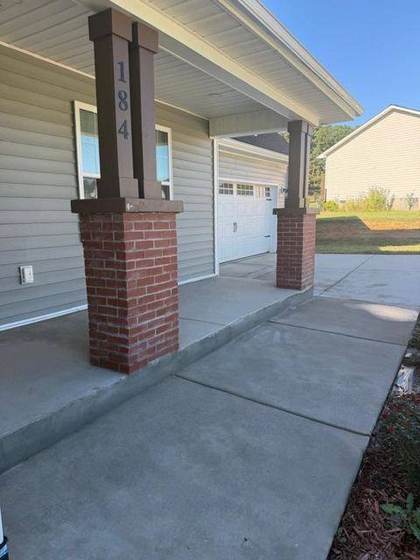 Brick porch columns