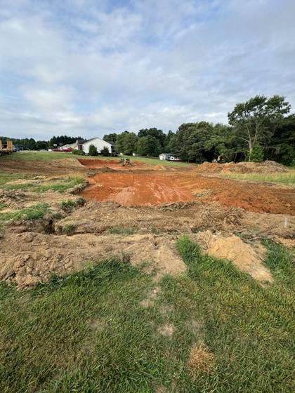 Graded pad ready for footings