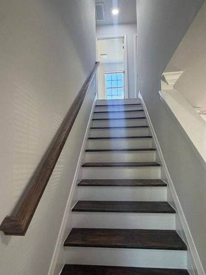 Stair with wood treads