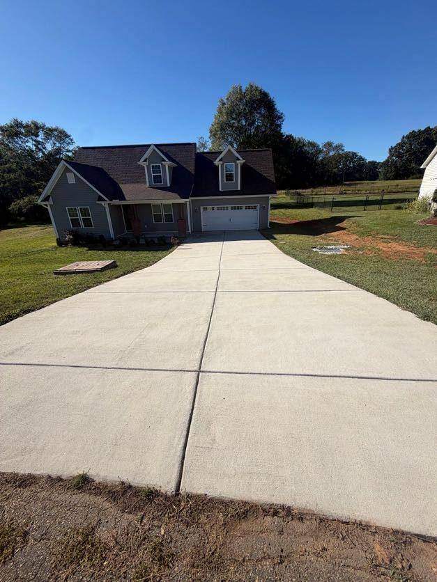 New concrete driveway to the garage