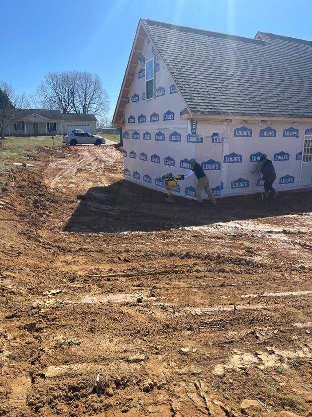 Home framed and wrapped